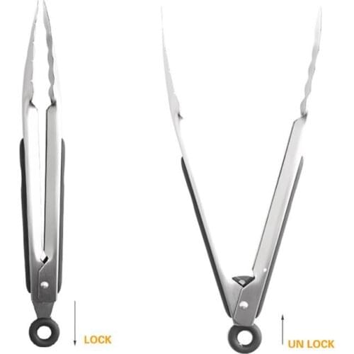 12in Food Tongs Multi-purpose Food Serving Tongs Meat Tongs Stainless Steel Cooking Tong Non-Slip BBQ Serving Tong Coxeer