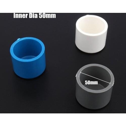 25pcs/lot 50mm PVC Pipe End Cap Garden Irrigation Fittings Aquarium Tank Water Pipe Connectors UPVC Tube Adapter Parts Wholesale
