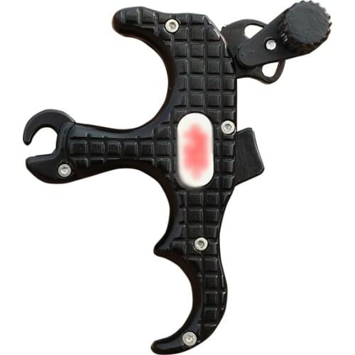 3 Color Aluminium Alloy Archery Bow Release Aid 3 Finger Grip Thumb Caliper Bow Release for Hunting Shooting