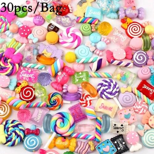 Candy Land 3D nail charms (Assorted Mix) 30 mixed Nail Art Decoration Kawaii Assorted Charm 30pcs Candy Land Nail Art 3D Charm