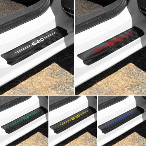 4X Carbon Fiber Car Scuff Plate Door Sill Guard Car Sticker for BMW G01 G02 G05 G06 G07 G08 G11 G12 G14 G15 G16 G20 G21 G30 G31