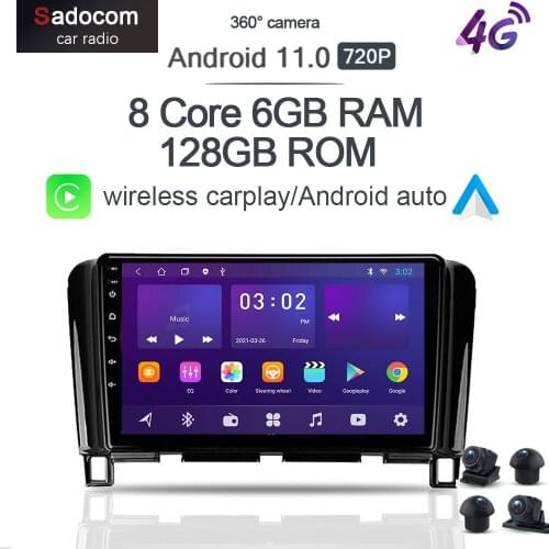 360 Panoramic IPS 6G+128G Android 10.0 Car DVD Player GPS WIFI Bluetooth 5 RDS AM Radio DSP For Nissan Serena 4 C26 2010 - 2016