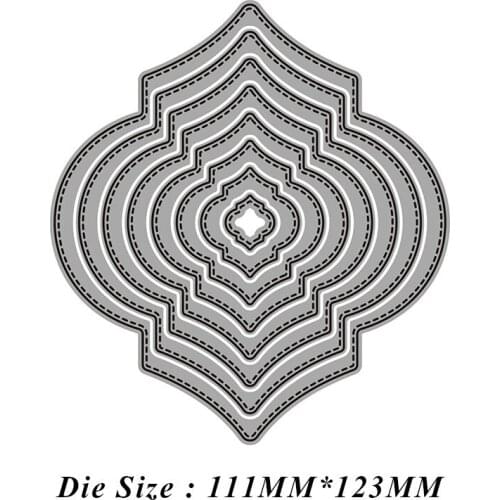 Lantern-shaped Base Frame Metal Cutting Dies Scrapbook Paper Craft Knife Mould Stencils 2021 New Making Die Cuts