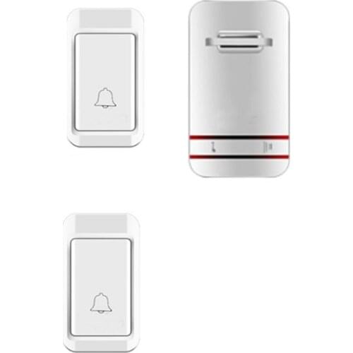 New bell sets 2 push free of battery wireless door bell set by 110-220V wireless doorbell ip44 120M work door chime door ring