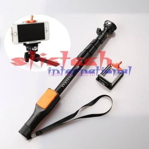 By dhl or ems 20pcs 1288 Selfie Handheld Tripod with ZOOM Bluetooth Remote Shutter mounnt For GOpro Phone