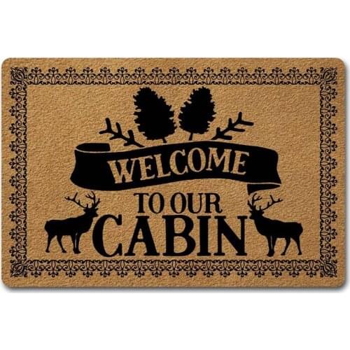 Welcome Door Mats for Home Decor (23.6 x 15.7 inch) Funny mats Gift Mats with Anti-Slip Rubber Back Kitchen Rugs Personalized