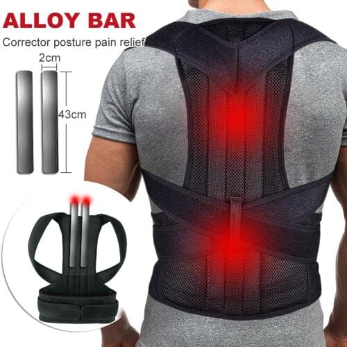 Breathable Alloy Bar Posture Corrector Belt Scoliosis Back Brace Spine Corset Shoulder Therapy Support Posture Correction Belt