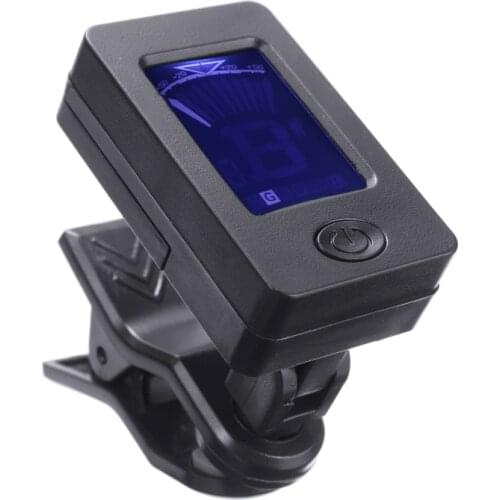 Guitar Tuner Rotatable Clip-on Bass Tuner LCD Display For Acoustic Electric Guitar Bass Ukulele Banjo Guitar Parts