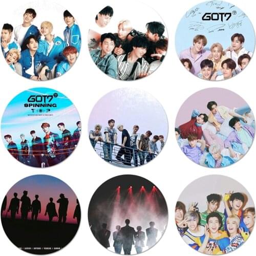 Got7 Kpop Mark Icons Pins Badge Decoration Brooches Metal Badges For Clothes Backpack Decoration 58mm