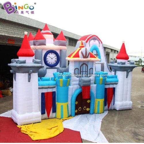 Custom Made 8x2.6x5.5 Meters Church Backdrop Inflatable Castle Wall for Decoration Toys BG-A1253