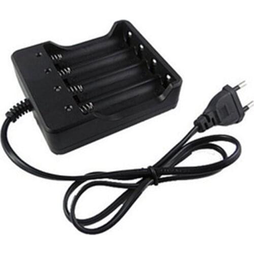 EU/US li-ion battery charger cable adapter 4.2V Output 4 Slot for 18650 16340 14500 Li-ion Rechargeable Battery charger