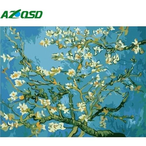 AZQSD Picture By Number Classic Flower Drawing On Canvas Oil Painting Gift Paint By Numbers For Children Adults Living Room