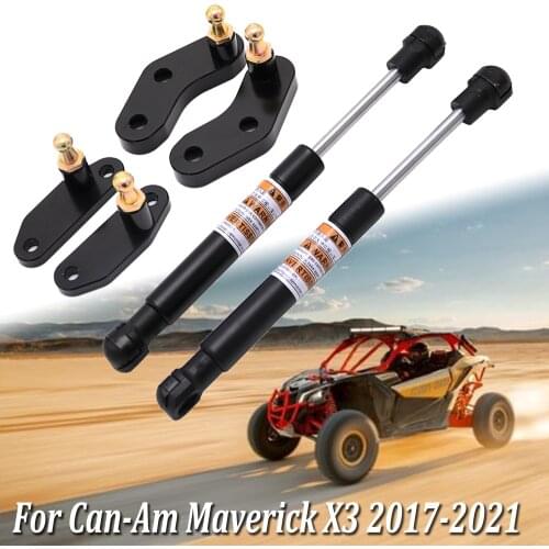 Billet Aluminum Anodized Front and Rear Door Opener Gas Struts Set For Can Am Maverick X3 & X3 Max 2017 2018 2019 2020 2021