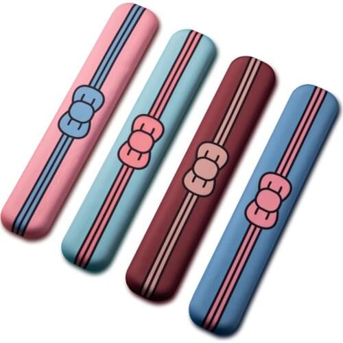 Gel Ergonomic Blue Pink Cyan Red Kawaii Bow Memory Form Cute Wrist Rest Mouse Pad with Protector for PC Laptop Keyboard