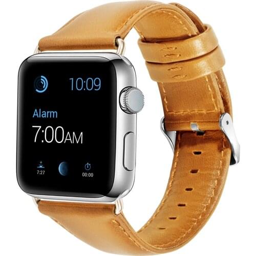 Single Tour Leather Loop for Apple Watch Band 42mm 38mm 40mm 44mm Three Holes Bracelet Strap for iWatch Series 5 4 3 2 1 Correa