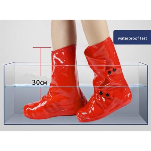 High heels flat shoes Rain Shoe Cover Beam Port Overshoes rain boots Slip Waterproof Raincoat