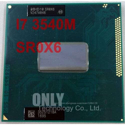 Original intel Core i7 3540M 3.0GHz 4M Dual Core SR0X6 I7-3540M Notebook processors Laptop CPU PGA 988 pin Socket G2 processor