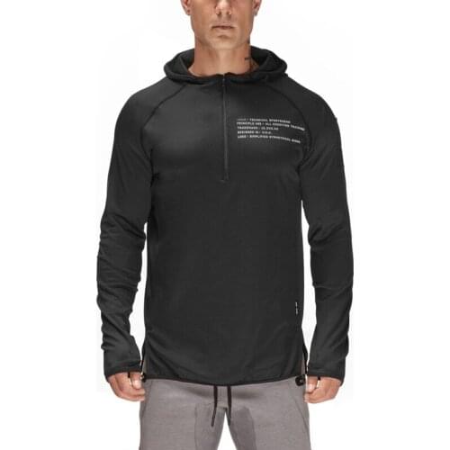 Autumn Mens Long sleeve cotton Hoodies Fashion Casual Sweatshirt gyms Fitness Hooded jacket male Brand sportswear clothing tops