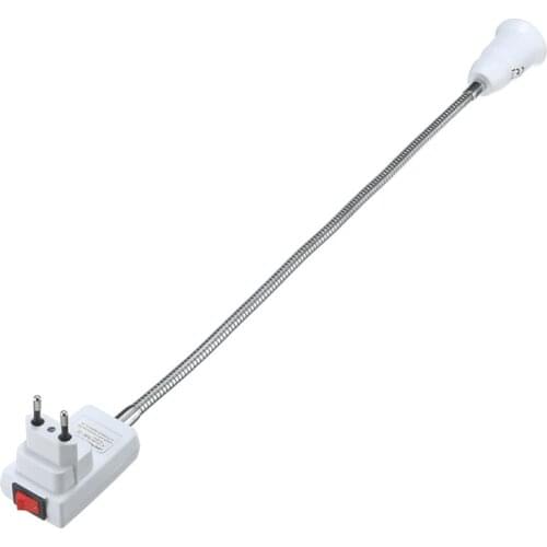 E27 Socket Adapter Switch Converter Flexible Lamp Base Bulb Extend Extension Wall Lamp Base Bulb Holder Screw Socket Book Light