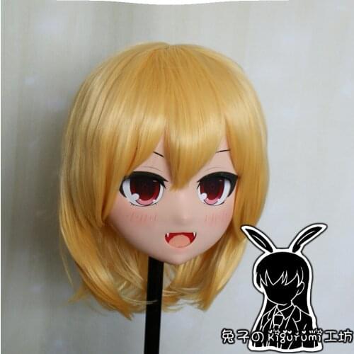 RB677)Quality Handmade Female/Girl Resin Japanese Anime Cartoon Character Cosplay Rumia Kigurumi Mask