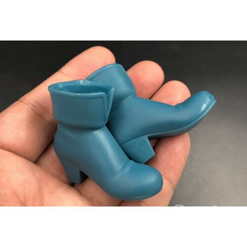 1/6th Girl Blue Shoes Boots Model For 12" Action