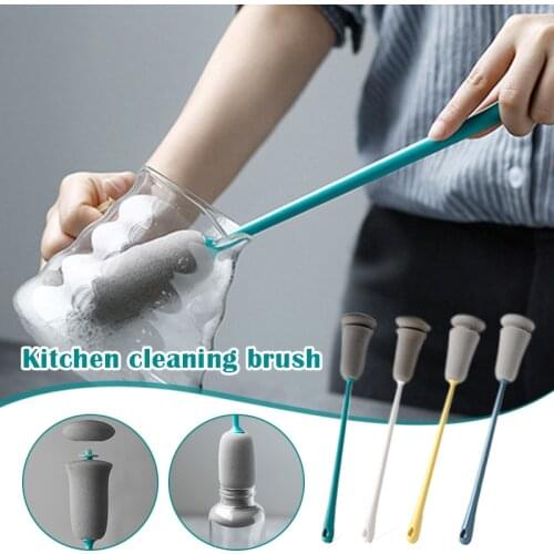 Glass Cleaning Brush Long Handle Cup Brush Convenience Clean Tea Cup Washable Cleaning Tool For Kitchen can CSV