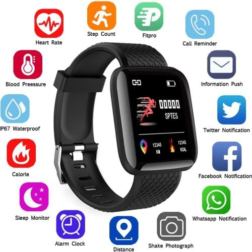 Smart Watch Men Women Blood Pressure Monitor Waterproof Smart Bracelet Fitness Tracker Heart Rate Smartwatch for Andriod and IOS