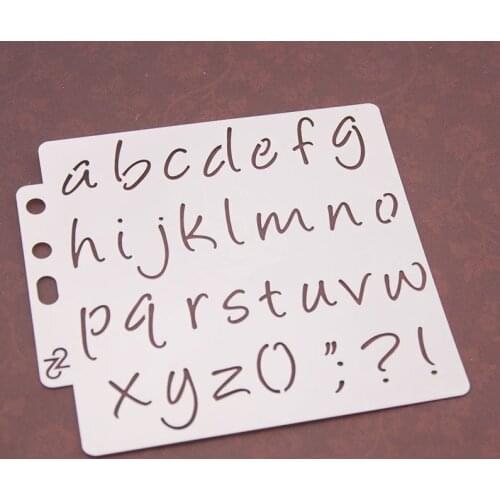 English alphabet Layering Stencils graffiti hand copied board hollowed out photo album graphic spray painting tool