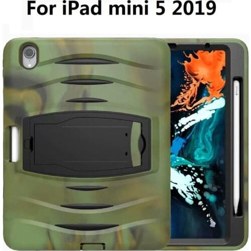 Shockproof Tablet Coque For iPad mini 5 2019 Case Silicone PC Pencil Holder Kids Case For iPad mini 5 2019 Case Heavy Duty Cover