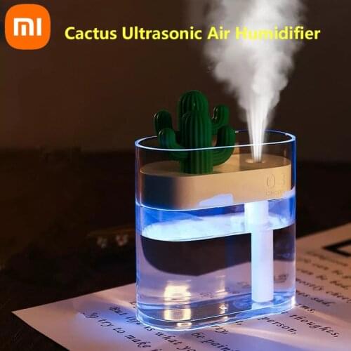 Youpin Sothing 319 Clear Cactus Ultrasonic Air Humidifier 160ML Color Light USB Air Purifier Water Atomizer Anion Mist Maker