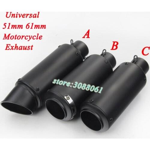 Universal 51mm 60mm Motorcycle SC GP Exhaust Escape Modified Scooter Muffler For S1000RR CBR1000RR Z1000 ER6N R6 Ninja 650 MT-03