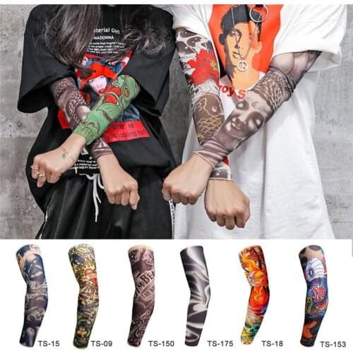 Waterproof Temporary Tattoo Sticker Sleeve Full Arm Large Skull Tattoo Stickers Flash Fake Tattoos Sleeve for Men Women