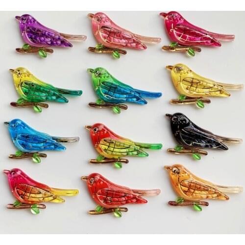 Lovely magpie crystal flat back single hole rhinestone jewelry DIY accessories 10pcs/lot of colors available