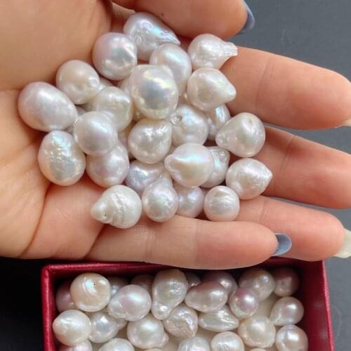 9-11mm White Color Drop Baroque Pearl Zhuji Cultivated Natural Freshwater Irregular Baroque Pearls No Hole