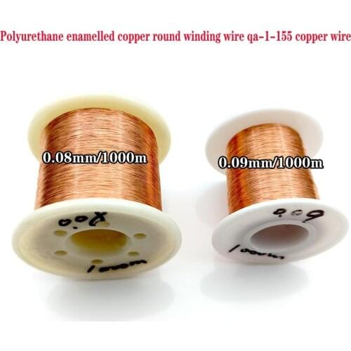 0.08mm 0.09mm Enameled Copper Wire Magnet Wire Magnetic Coil Winding wire For Making Electromagnet Motor Copper Wire Enamel1000m