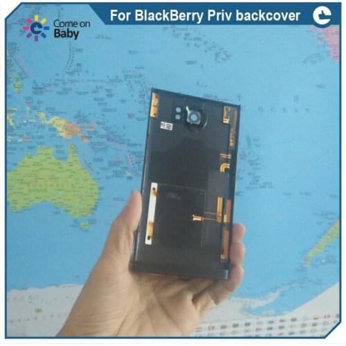 5PCS Nice Quality For BlackBerry Priv Back Battery Cover Door Housing Case With Rear Camera Lens Repair Parts Replacement
