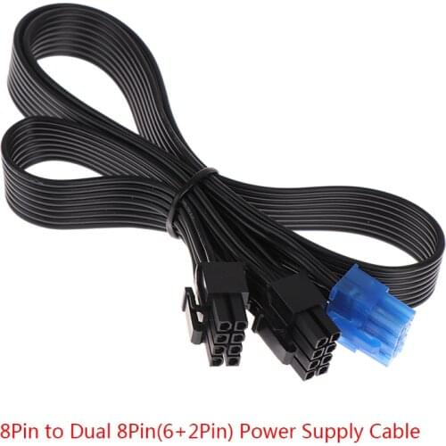 8 Pin Male to Dual 8Pin(6+2) Male PCI-E Video Graphics Card Power Cable GPU Power Extension Cable Cord Splitter For BTC
