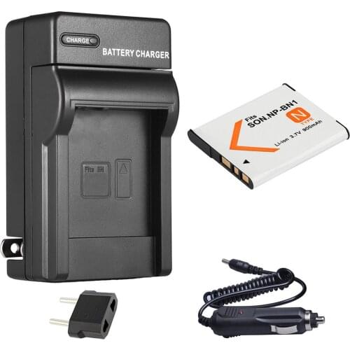 Battery + Charger for Sony Cyber-shot DSC-W310,W320,W330,W350,W360,W380, W390, W520, W530, W550, W560, W570, W580 Digital Camera
