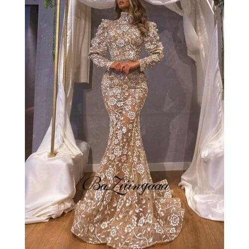 BAZIIINGAAA Luxury Woman Cocktail Dress Beaded Sequins Long Elegant Night Cocktail Party Formal Dresses for Wedding Plus Size