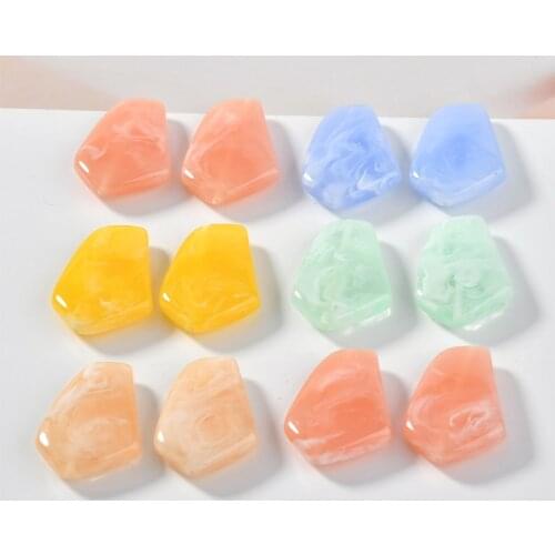 Handmade straight hole irregular shape color resin beads charms diy jewelry earrings/bracelet pendants accessory