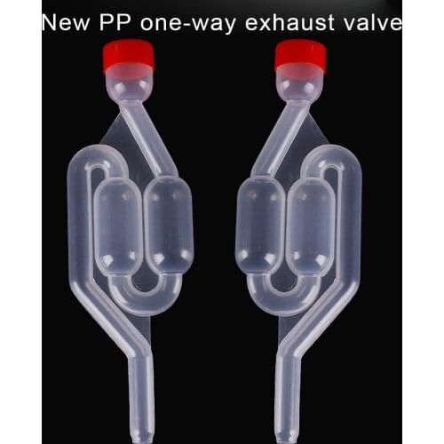 Water Seal Exhaust One way Home Brew Wine Fermentation Airlock Sealed Plastic Air Lock Check Valve Water Sealed Valves