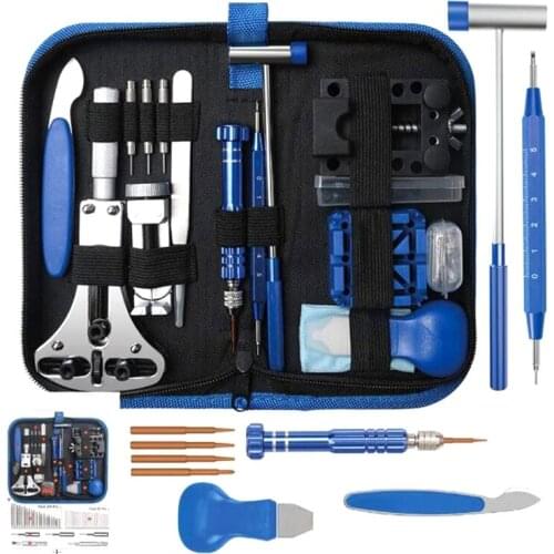 Watch Repair Tool Kit, Watch Band Link Tool Set, Case Opener Spring Bar Tools with Carrying Case