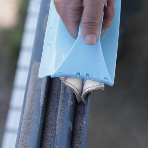 Window Grooves Cleaning Tools with Handle Antislip Brush Head Multipurpose Innovative for Cleaning Door Window Slides C1
