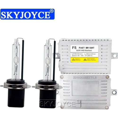 SKYJOYCE 55W Car Headlight Kit Xenon H7 4300K 5500K H1 H3 H8 H11 HB3 HB4 Auto Lamp Light DLT F5 Fast Start AC Slim Ballast Kit