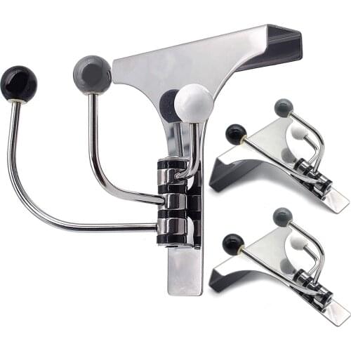 Multi-Purpose 180 Degree Rotation Hangers Hook Stainless Steel Door Hookwith for Thickness Door Hat Bag Towel