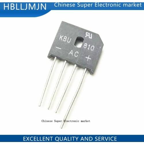 10pcs KBU810 KBU-810 8A 1000V Bridge Rectifier