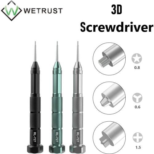 RELIFE RL-727 Mobile Phone Repair 3D Precision Screwdriver Y0.6 Pentagonal 0.8 Cross 1.5 Mute With Magnetic Non-Slip Screwdriver