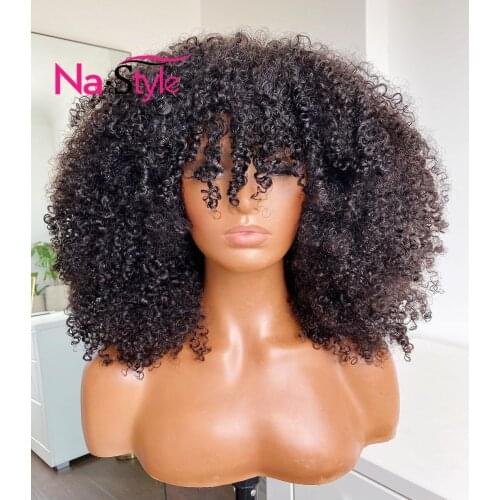 Kinky Curly Human Hair Wig Bob Wig Lace Front Human Hair Wigs For Women Human Hair 250% Remy Brazilian Human Hair Wigs Pre Pluck
