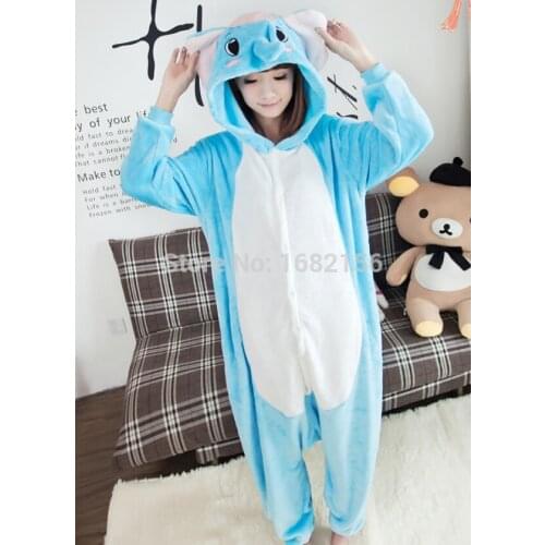 Adult Onesie Animal Pajamas Lovely Elephant Sleepsuit For Unisex