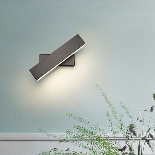 Nordic white/black wall lights led bedroom bedside wall lamp steering head wall sconce 110-220V for living room